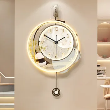 Acrílico Lámpara Reloj De Pared Moderno Minimalista Manos De La Batería Operada Relojes Sala De Estar Inusual Reloj De Pared Decoración Del Hogar