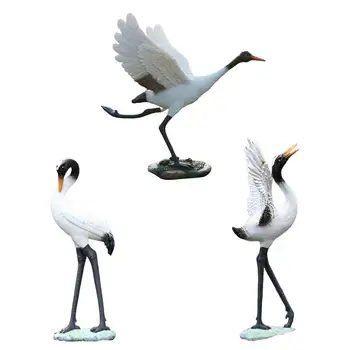 Al aire libre de la Grúa Esculturas de Aves Estatuas para la Piscina Estanque Porche
