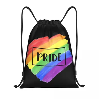 Arco iris del Orgullo LGBT de Tirante de la Mochila de las Mujeres a los Hombres Gimnasio Sport Sackpack Portátil Gay Lesbiana Formación de la Bolsa Saco
