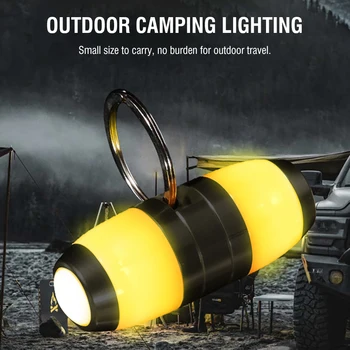 BORUiT Camping de Luz LED USB Recargable de la Noche a Caballo Luces Decorativas Luces de Advertencia de Seguridad de la Mochila de la Lámpara de Emergencia al aire libre