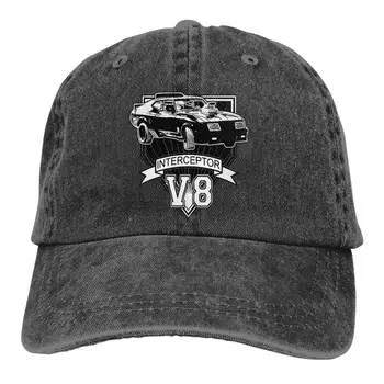 Moda Casual Lavado de los Hombres Gorra de Béisbol de V8 Interceptor de Camionero Snapback Gorras Sombrero de Papá Mad Max Toecutter Delito Película de Golf de Sombreros