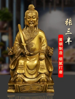 Zhang Sanfeng Estatua De Bronce De Wudang Antepasado De Tai Chi Maestro Zhang Zhenzhen A Casa La Estatuilla De Artesanías De Latón Feng Shui